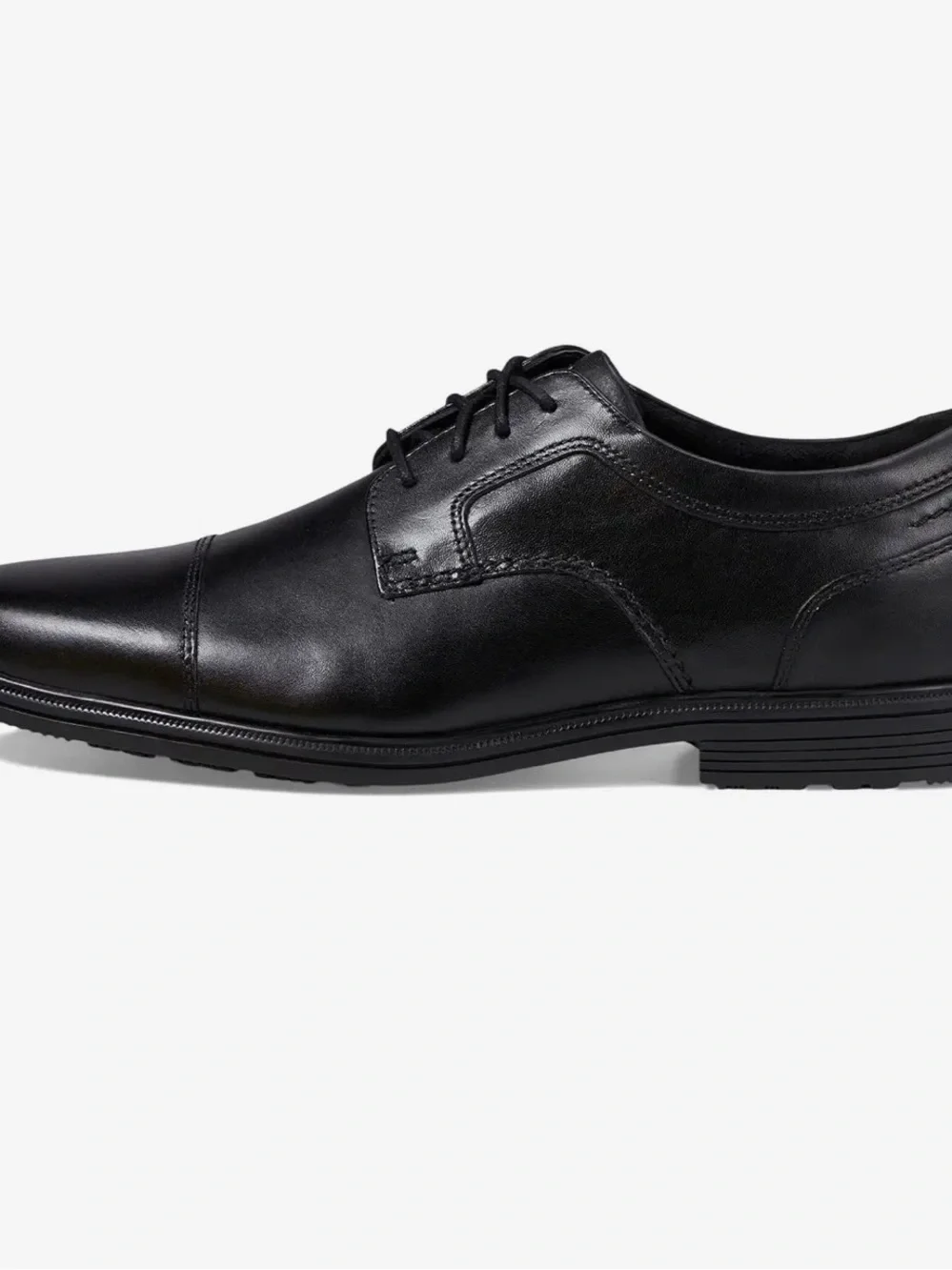 Rockport Black Cap-Toe Derby Lace-Up Shoes